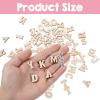 LIQWEI 200 Pcs Wooden Letters, 15mm Unfinished Wood Letters view 2