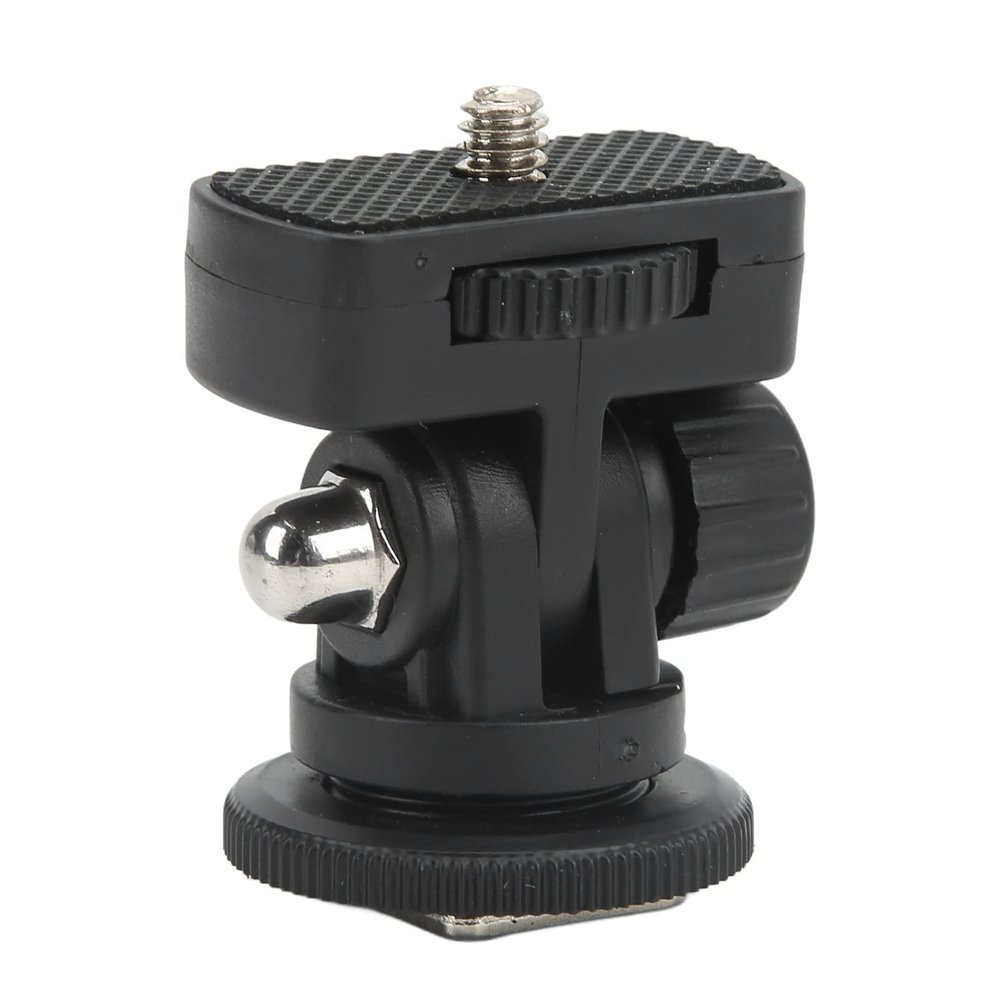 Jectse Ball Head, Compact Portable Accessory with 1/4-Inch Screw and Cold Shoe Mount