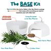 Good Pet Stuff Hidden Cat Litter Box Planter, Round Indoor Design, Charcoal Filter, Base Set, Palm Plant, Classic White view 4