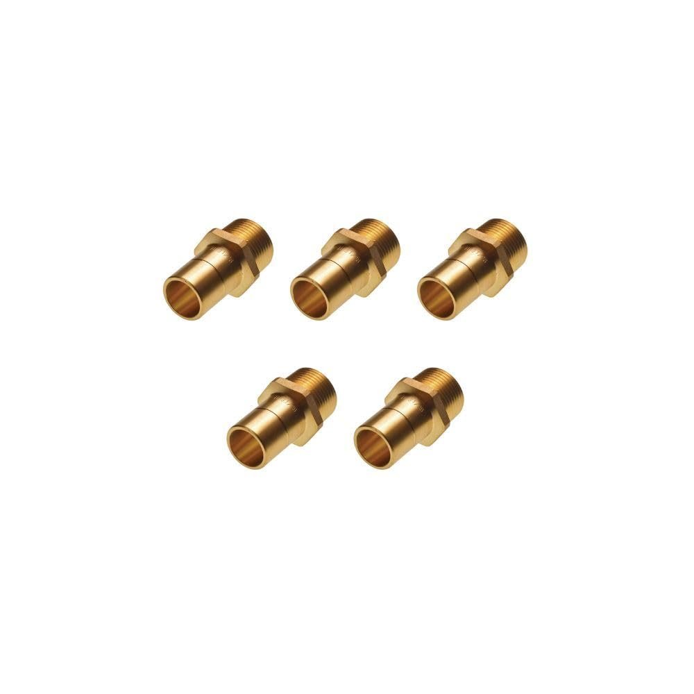 Wavin Brass Adapter 28mm 0 Polybutylene 50mm, 2-Part, HX31/28W, 5-Pack