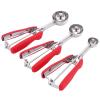 TIKATARER 3-Piece Ice Cream Scoop Set, 304 Stainless Steel, Red view 1