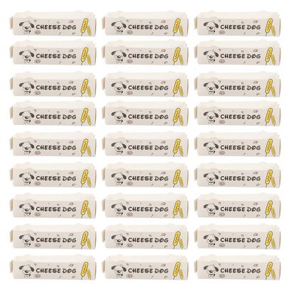 Hot Dog Paper Boxes, 100 Count, with Window