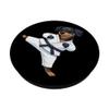 Cute Rottweiler Puppy in Karate Uniform PopSockets Adhesive PopGrip view 2