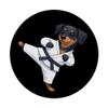 Cute Rottweiler Puppy in Karate Uniform PopSockets Adhesive PopGrip view 3