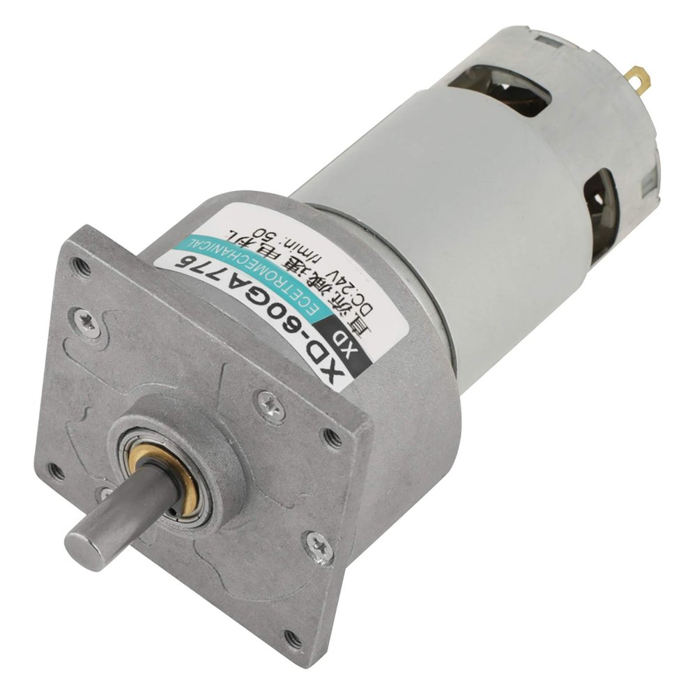 Spacnana Mini DC Gear Motor, Metal Construction, Adjustable Speed, 24 V, 35 W, Ideal for Automation and Robotics (#5)