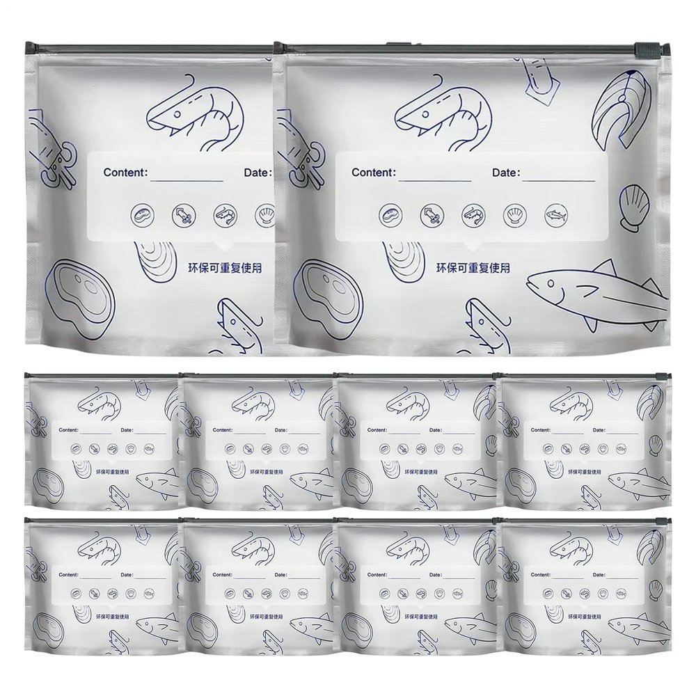 Reusable Aluminum Foil Freezer Bags, 10 Pack