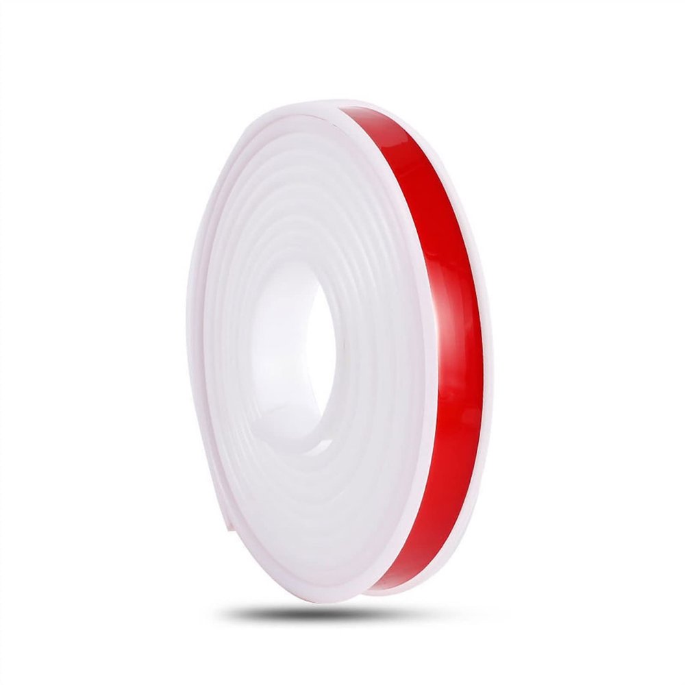 QRLKJHGFA Self-Adhesive Flexible U-Shaped Edge Band, Wood Look, for Kitchen Cabinets and Countertops, White, 4 m × 32 mm