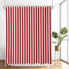 AUWUUA Red and White Striped Shower Curtain, 200 x 213 cm view 1