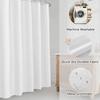 AUWUUA Red and White Striped Shower Curtain, 200 x 213 cm view 4