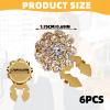 6 Pack Removable Button Covers for Women - Gold view 2