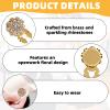 6 Pack Removable Button Covers for Women - Gold view 3