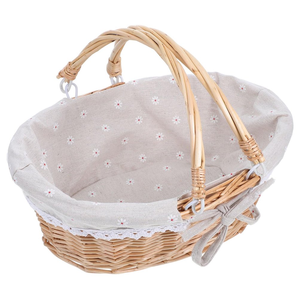VICASKY Handwoven Wicker Basket with Handle