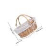 VICASKY Handwoven Wicker Basket with Handle view 2