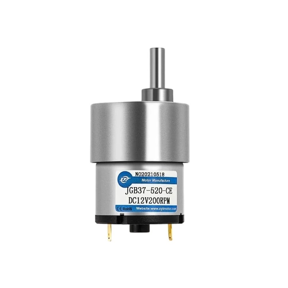 JGB37-520 Micro DC Motor, Low Speed and High Torque, 6V/12V Speed Control, High Motor (6V, 10 RPM)