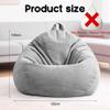 DASIAUTOEM XL Teardrop Bean Bag Cover, Cover Only, No Filling, 100 x 120 cm view 2