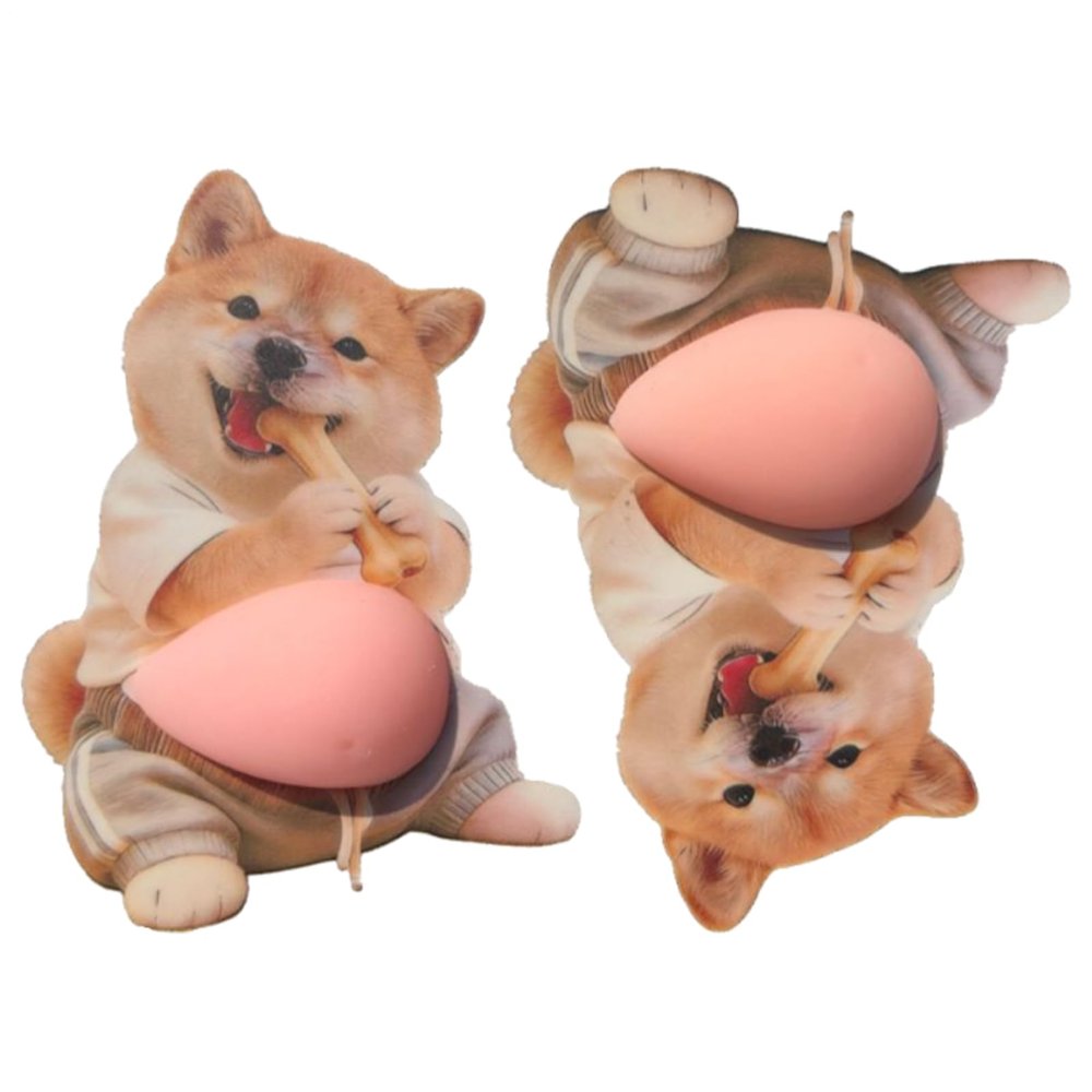 Dog Belly Sticker - 3D Silicone Squeeze