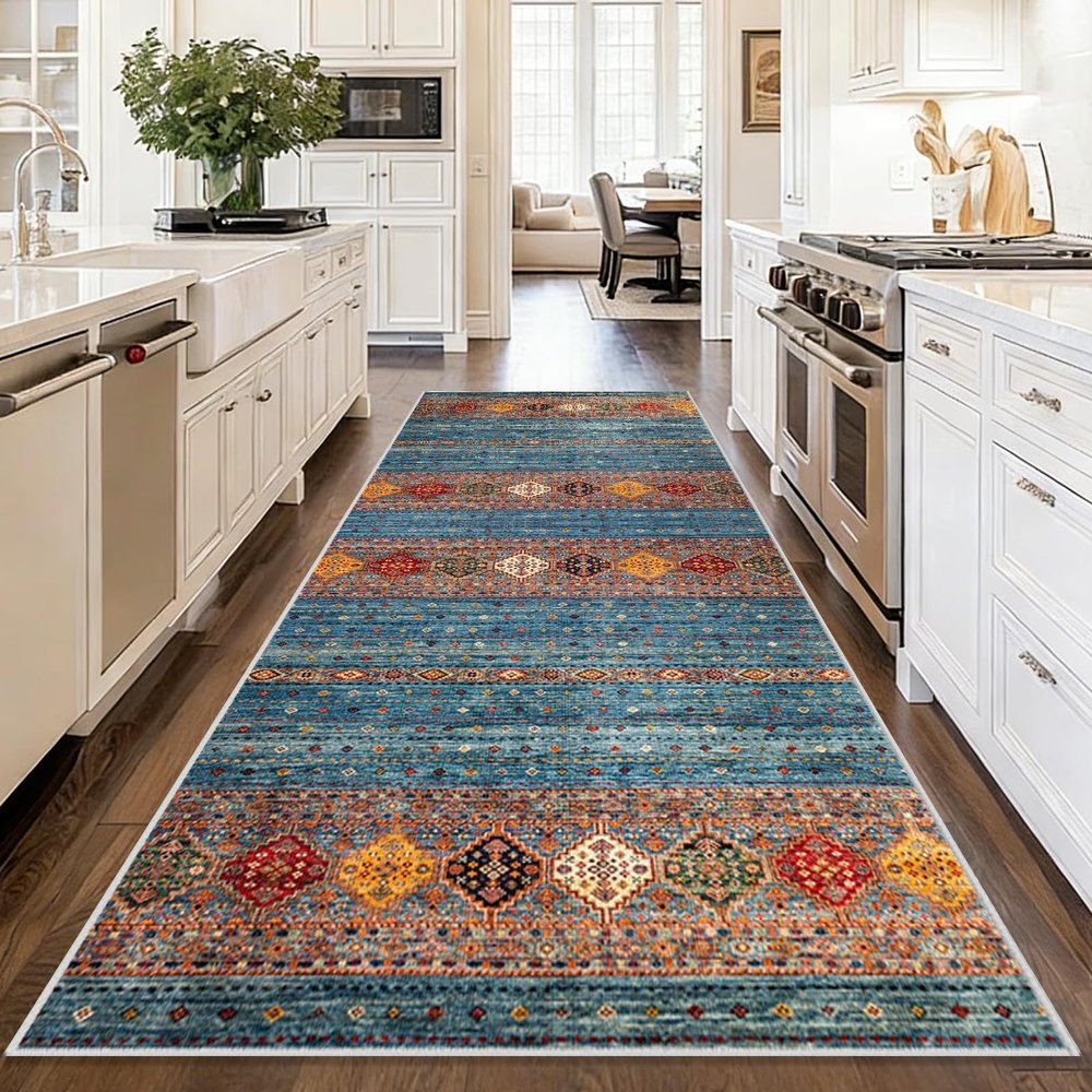Kitchen Runner Rug 100 x 120 cm, Non-Slip, Washable
