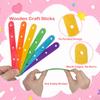 MAGICLULU 100 Pack Colorful Ice Cream Sticks with Holes view 4