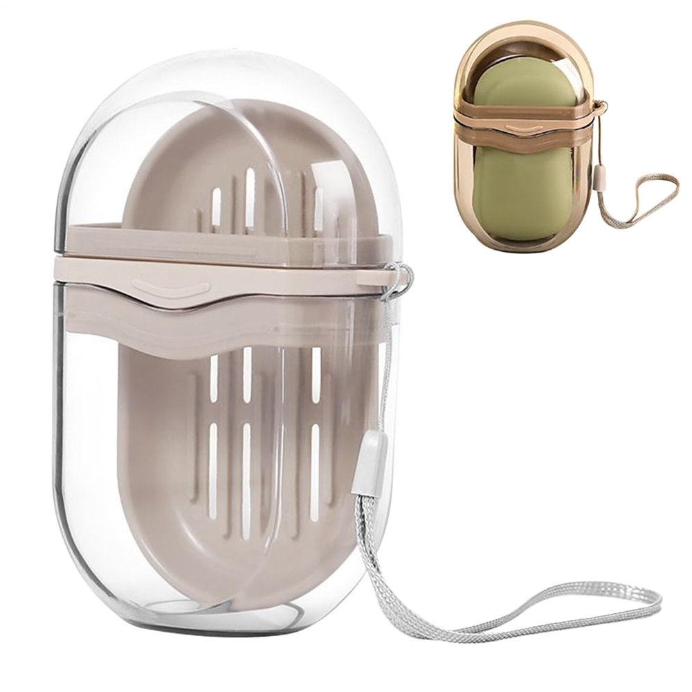 Travel Soap Case PP PE | Leak-Proof Soap Container with Drainage | Transparent Storage Box for Home, Garden, Bathroom, Kitchen, School, Outdoor, Camping, Travel