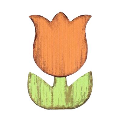Wood Flowers - Wooden Tulips Decor