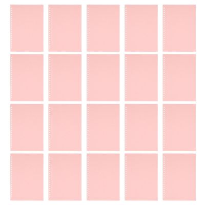 20-Pack A5 Loose-Leaf Binding Covers, 20-Hole, Flexible PP, Pink