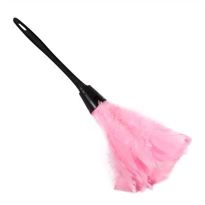 ZASCHMOY Soft Turkey Feather Duster with Black Handle