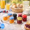 hocz 6-Pack Mini Jam Jars, 30 ml, with Gold TO 43 Lids view 3