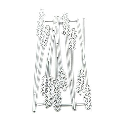 Oxxggkao Lavender Bouquet Metal Stencil