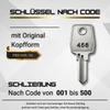 bayesen Replacement Key for Euro-Locks, Code 410 view 4