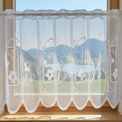Kranzusch Graphic Flower Curtain 45x25.6 cm White
