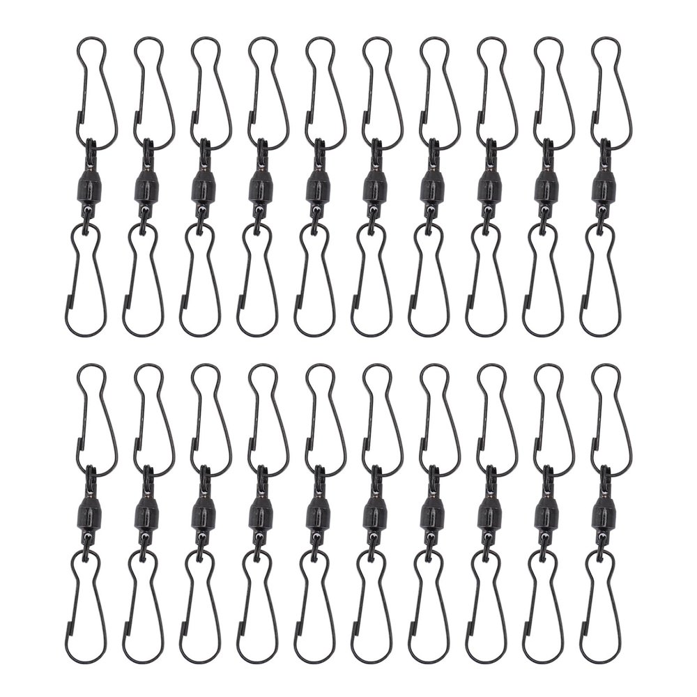 Windsock Clips, 20-Pack, 304 Stainless Steel, 70 mm, with Swivel Hooks