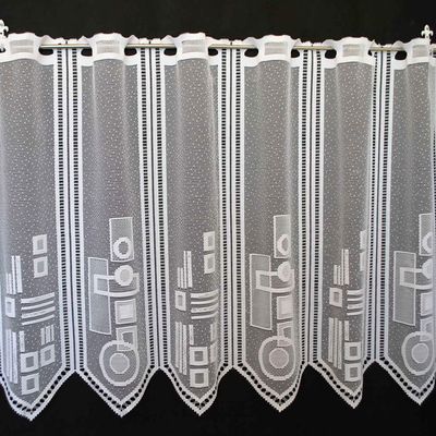 Kranzusch Geometric Short Curtain 60x35 cm White