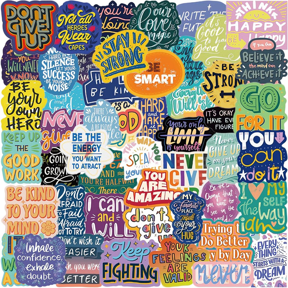 Alethron Motivational Stickers, 100 Pack