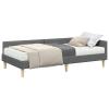2-Piece Green Fabric Corner Bed Frame with Mattress view 2
