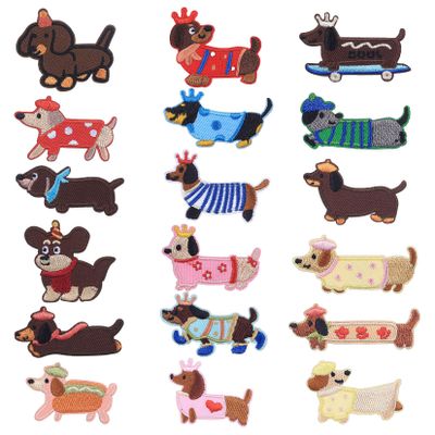 18 Pack Iron-On Dachshund Patches