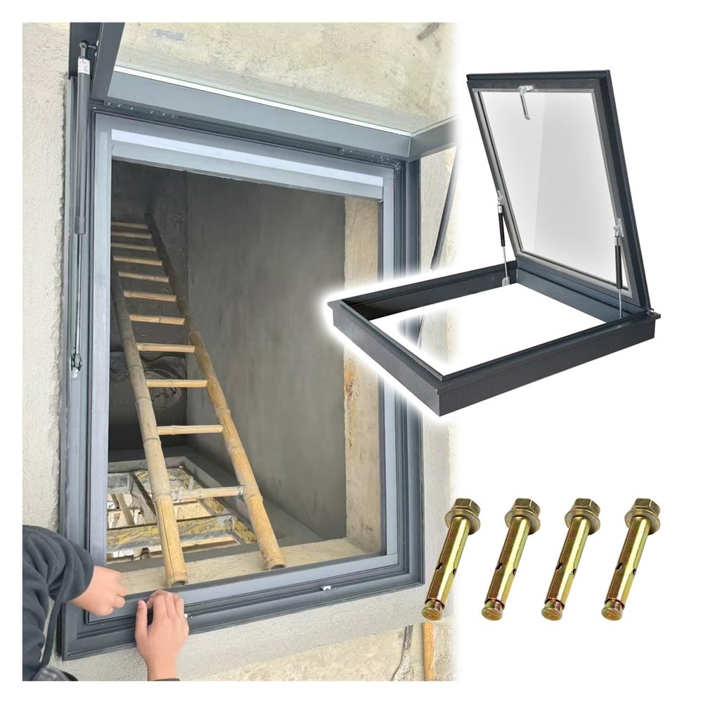 Skylight Cover with Manual Ventilation for Attics, Sunrooms, and Garages
