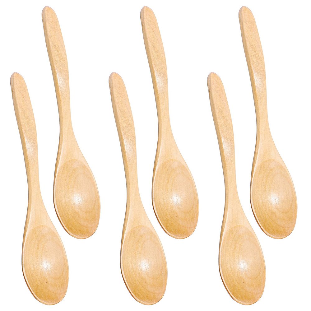 WJIAAA 6 Small Wooden Spoons