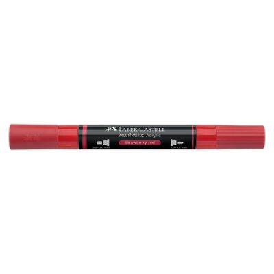 Faber-Castell Multimark Acrylic Dual Marker Color 219, Strawberry Red