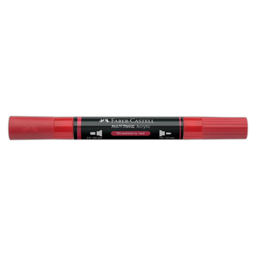 Faber-Castell Multimark Acrylic Dual Marker Color 219, Strawberry Red
