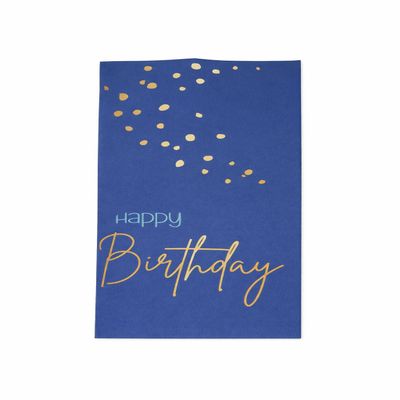 STUWU Premium Happy Birthday Napkins Blue Gold