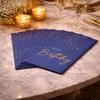 STUWU Premium Happy Birthday Napkins Blue Gold view 4