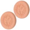 EXAOMBLE 2-Pack Round Terracotta Cigar Humidification Block view 1