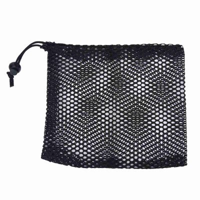 Xyntor Golf Ball Bag | Black Nylon Mesh Drawstring Bag for Storage and Transport | 3 Sizes for 10–50 Balls