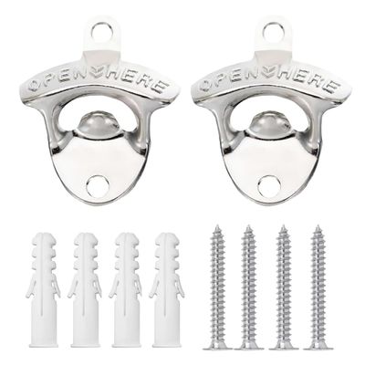 Cast Iron Wall-Mounted Bottle Openers, 2 Pack, Vintage Style