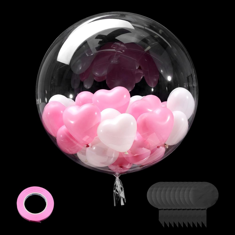 Larrel 10 Pack Clear Bobo Balloons