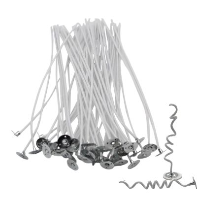 Candle Wicks for Candle Making | Pre-Waxed Wicks | Soy Wick Set, 50 Pieces