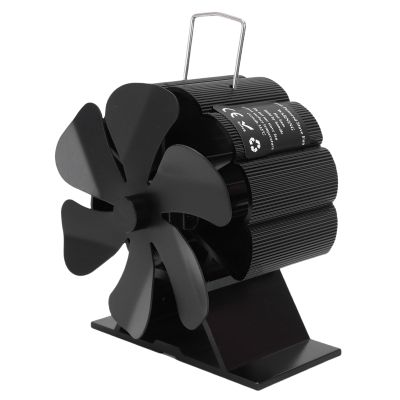 Bestseller Wood Stove Fan, Efficient Heat-Powered Aluminum Thermo Fan for Fireplaces and Wood Stoves, Overheat Protection, Portable for Home Use