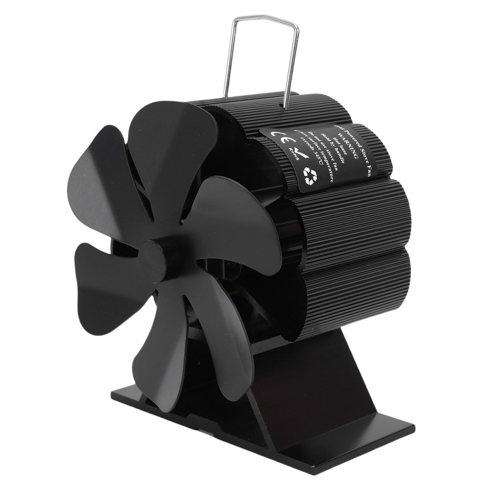 Bestseller Wood Stove Fan, Efficient Heat-Powered Aluminum Thermo Fan for Fireplaces and Wood Stoves, Overheat Protection, Portable for Home Use