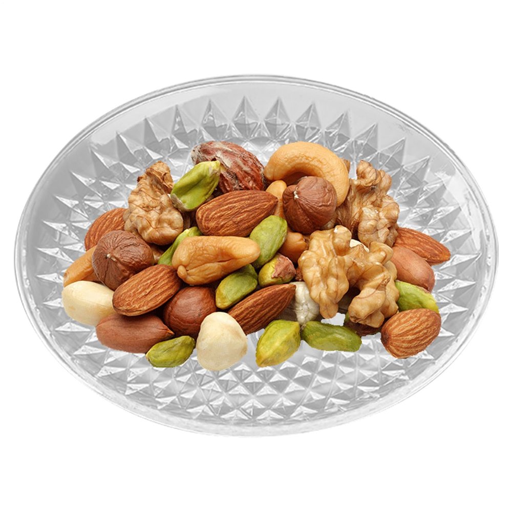 Doiyislem Clear Snack Plate, Round Fruit Tray