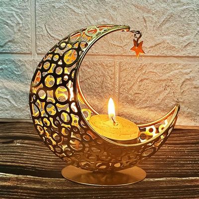 Half Moon Candle Holder with Star